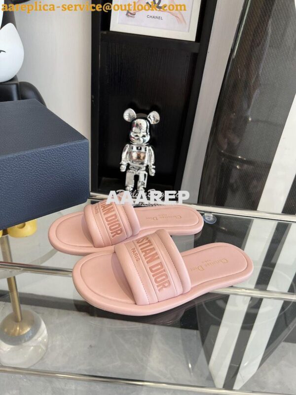 Replica Dior Every-D Slide Embossed Lambskin KCQ861 Pink 7