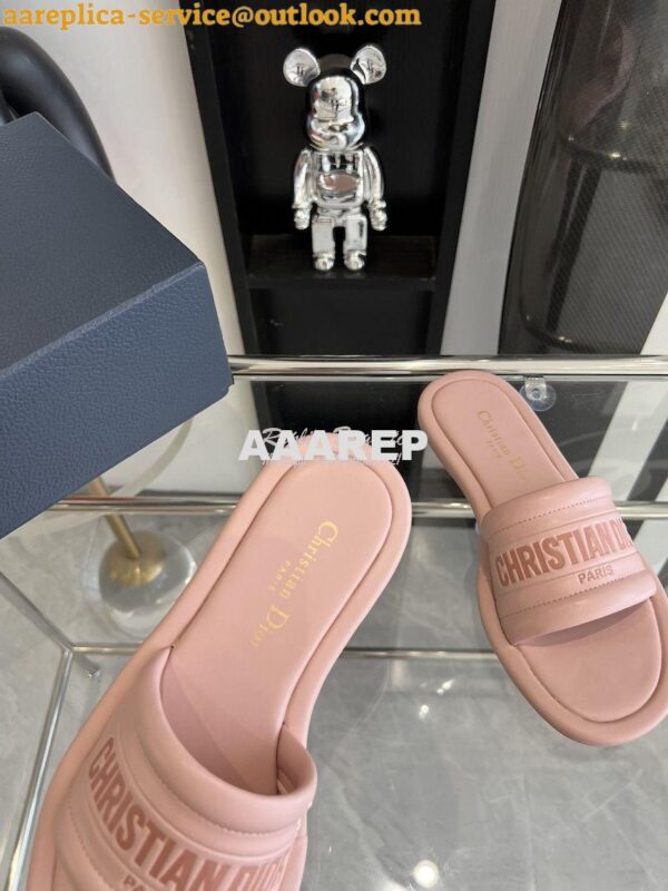 Replica Dior Every-D Slide Embossed Lambskin KCQ861 Pink 10