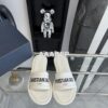 Replica Dior Every-D Slide Embossed Metallic Lambskin KCQ861 Silver 2