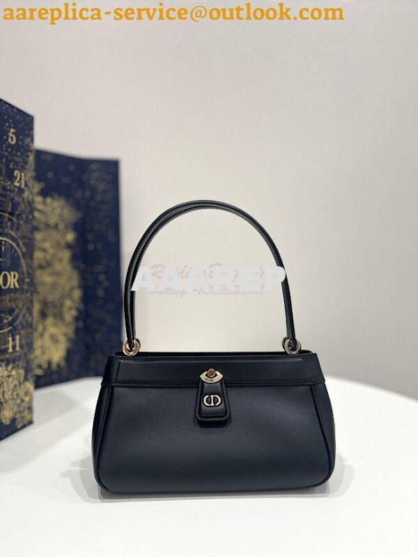 Replica Dior Small Key Bag Black Box Calfskin M1844 3