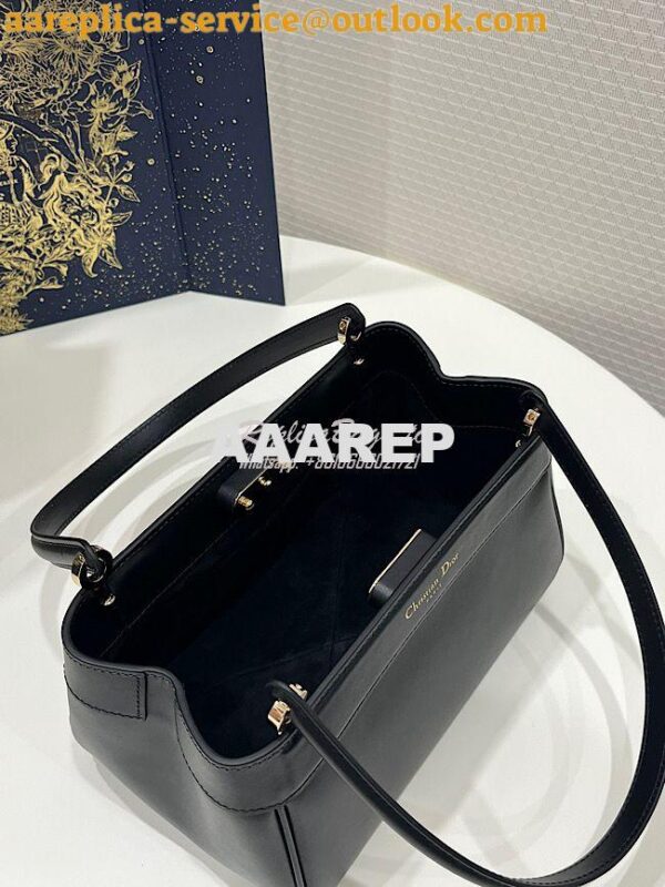 Replica Dior Small Key Bag Black Box Calfskin M1844 6