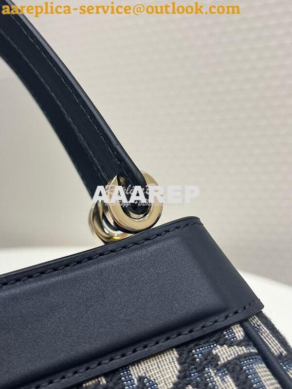 Replica Dior Small Key Bag Blue Oblique Jacquard M1844 11