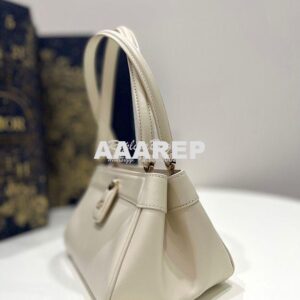 Replica Dior Small Key Bag Dusty Ivory Box Calfskin M1844 2