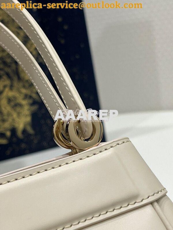 Replica Dior Small Key Bag Dusty Ivory Box Calfskin M1844 7