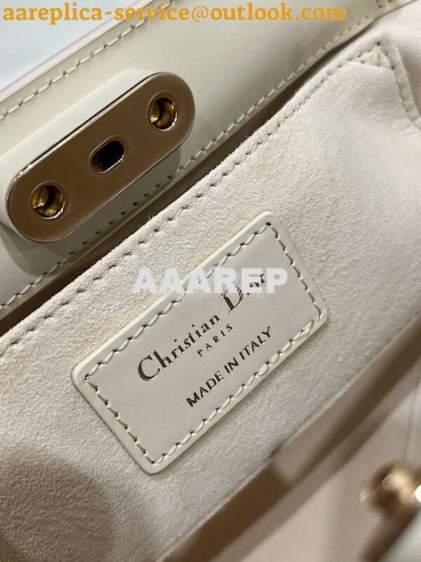 Replica Dior Small Key Bag Dusty Ivory Box Calfskin M1844 9