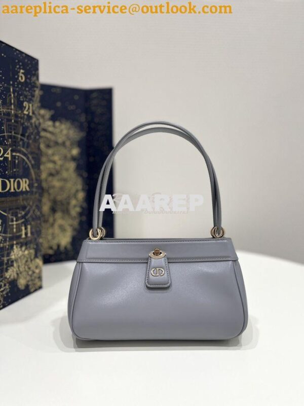 Replica Dior Small Key Bag Grey Box Calfskin M1844 3