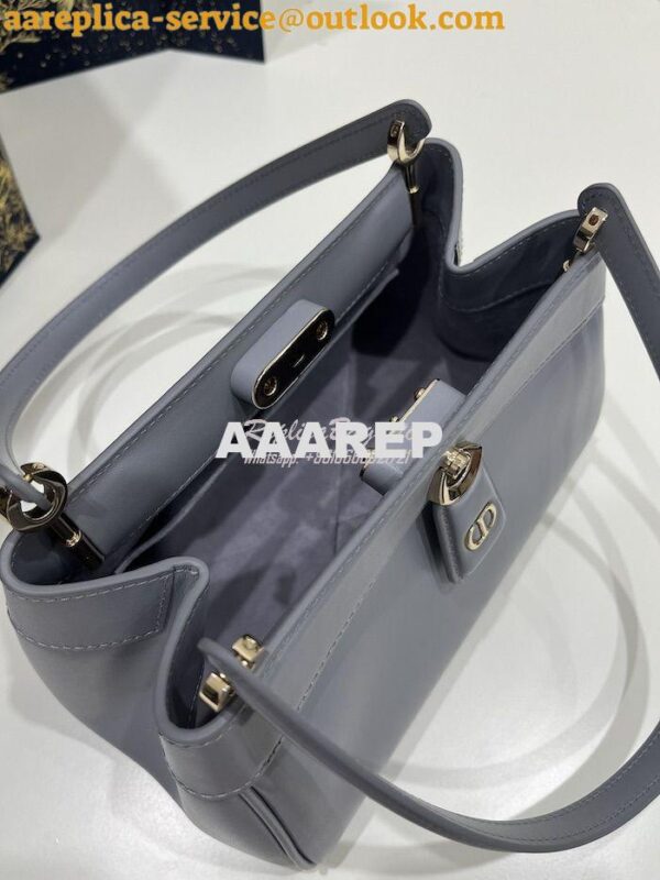 Replica Dior Small Key Bag Grey Box Calfskin M1844 8