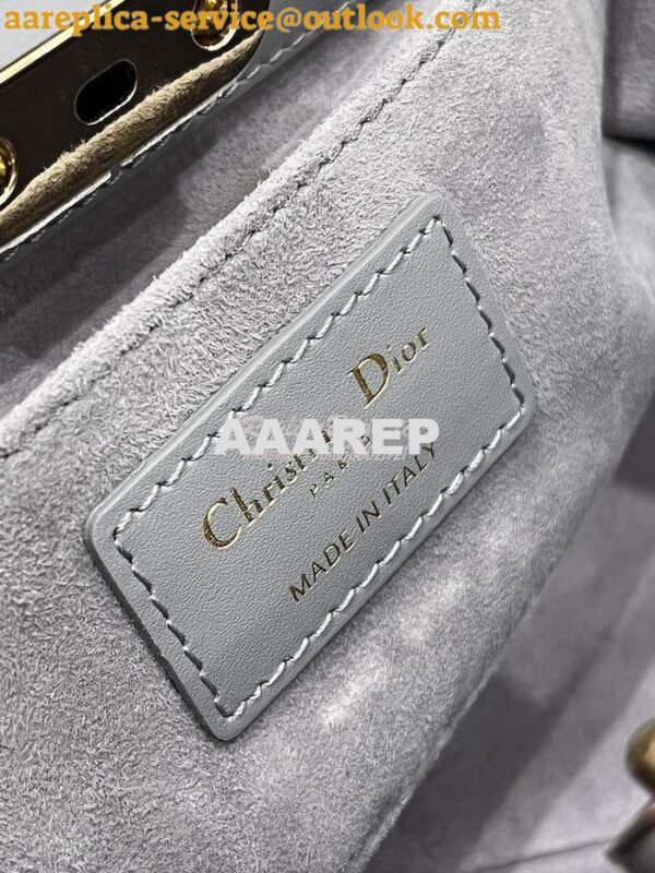 Replica Dior Small Key Bag Grey Box Calfskin M1844 9