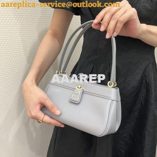 Replica Dior Small Key Bag Grey Box Calfskin M1844 12