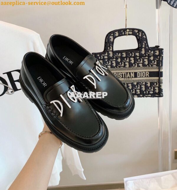 Replica Dior Explorer Loafer Smooth Calfskin with DIOR & SHAWN Signatu 6