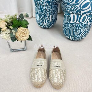 Replica Dior Granville Espadrille Gold Oblique Embroidered 2