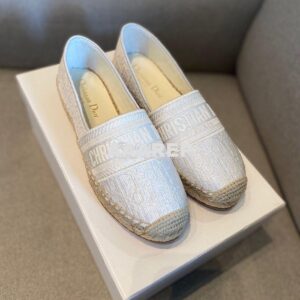 Replica Dior Granville Espadrille Ivory Oblique Embroidered 2