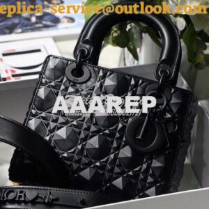 Replica Dior Small Lady Dior My ABCdior Bag Black Cannage Calfskin wit 2