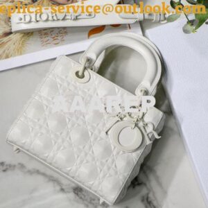 Replica Dior Small Lady Dior My ABCdior Bag Latte Cannage Calfskin wit 2