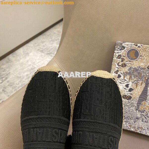 Replica Dior Granville Espadrille With Laces in Black Embroidered KDB5 5