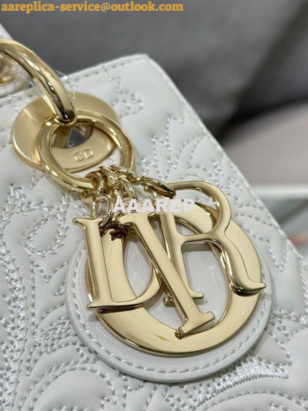 Replica Dior Small Lady Dior My ABCdior Bag Latte Quilted-Effect Lambs 8