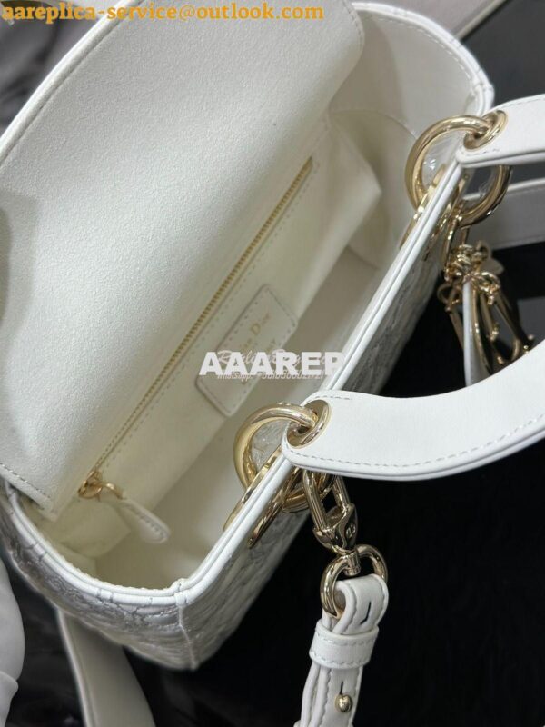 Replica Dior Small Lady Dior My ABCdior Bag Latte Quilted-Effect Lambs 11