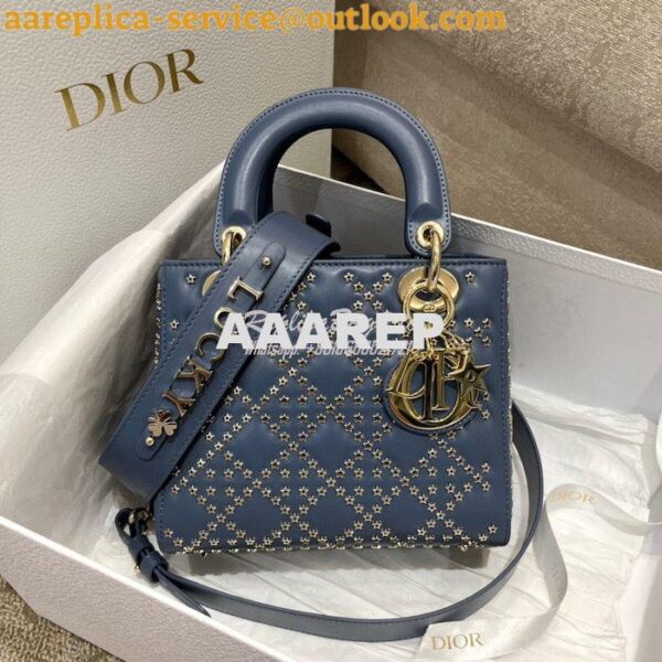 Replica Dior Small Lady Dior My ABCdior Bag Lucky Star Cannage Lambski 3