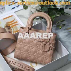 Replica Dior Small Lady Dior My ABCdior Bag Rose Des Vents Cannage Cal