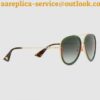 Replica Gucci Tortoiseshell Aviator Metal Sunglasses 2