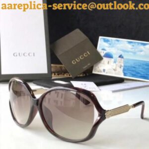 Replica Gucci Tortoiseshell Frame Acetate and Metal Sunglasses 2