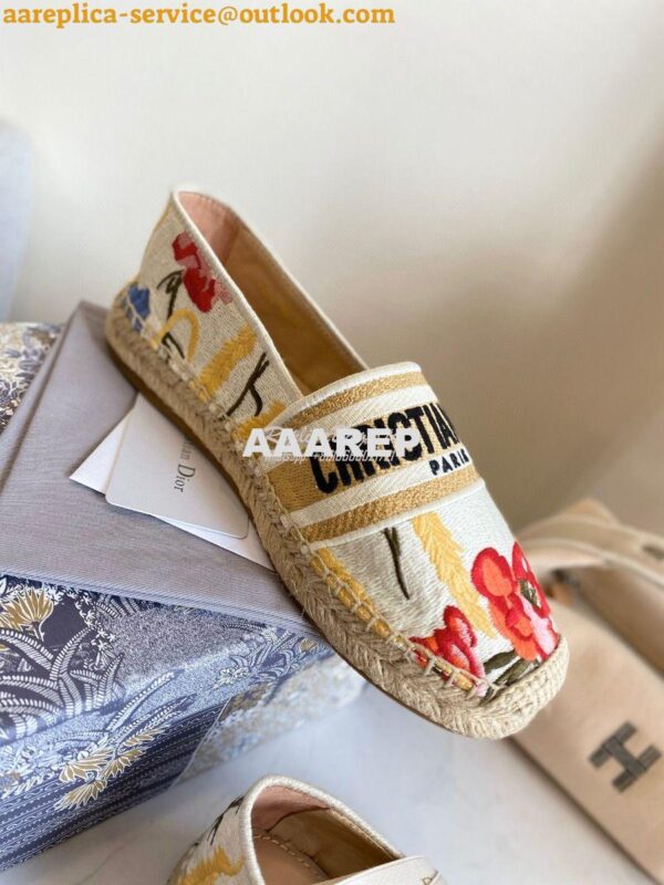 Replica Dior Granville Mule Embroidered Cotton KDB602 20