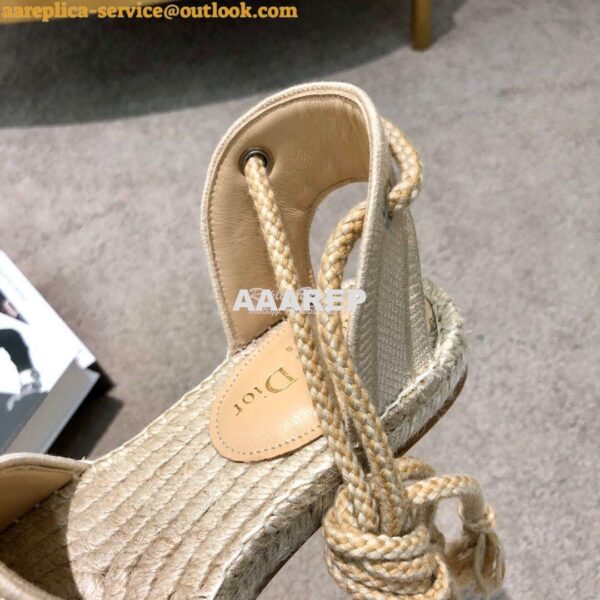 Replica Dior Granville Mule Espadrille With Laces KDB596 Beige 10