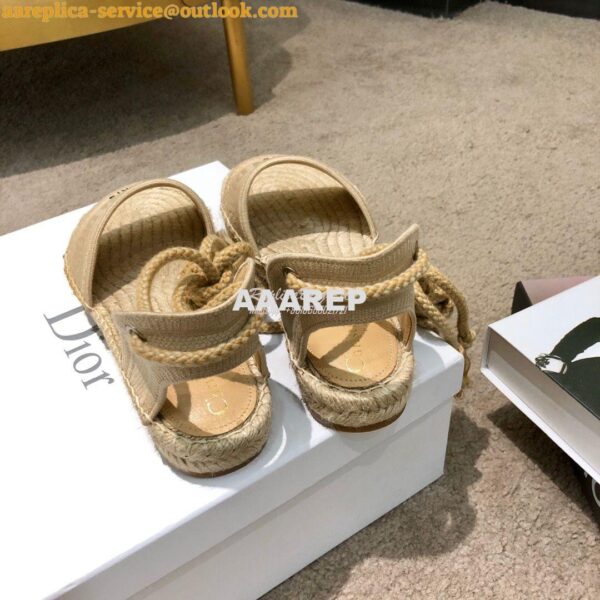 Replica Dior Granville Mule Espadrille With Laces KDB596 Beige 11