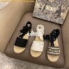 Replica Dior Granville Mule Espadrille With Laces KDB596 Black Embroid 2