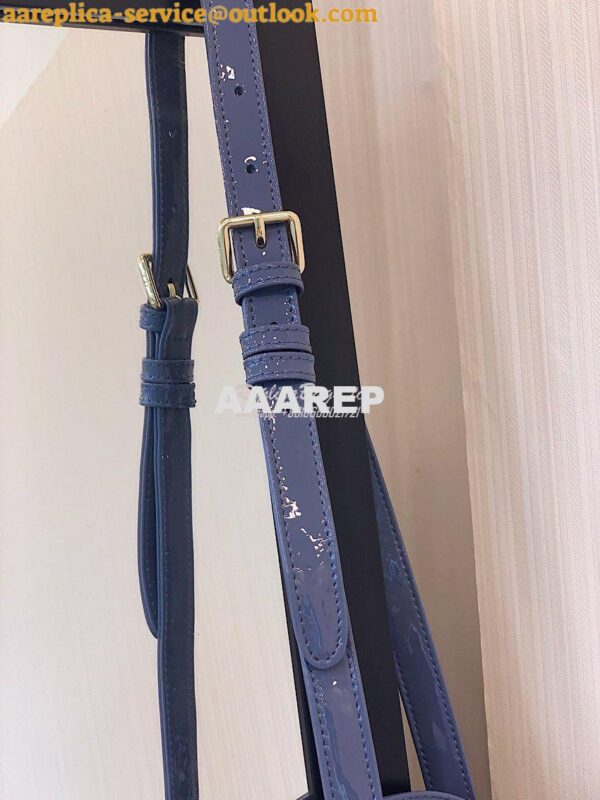 Replica Dior Small Lady Dior Patent Calfskin Bag Denim Blue 11