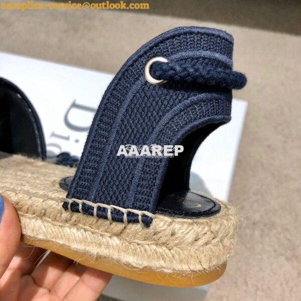 Replica Dior Granville Mule Espadrille With Laces KDB596 Blue 9