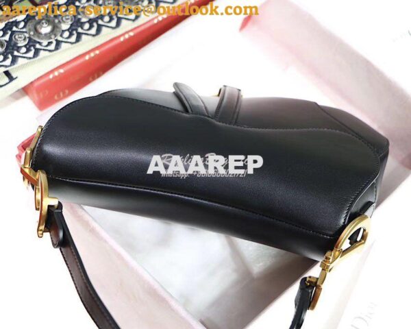 Replica Dior Saddle Bag in Calfskin Black 7