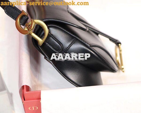 Replica Dior Saddle Bag in Calfskin Black 13