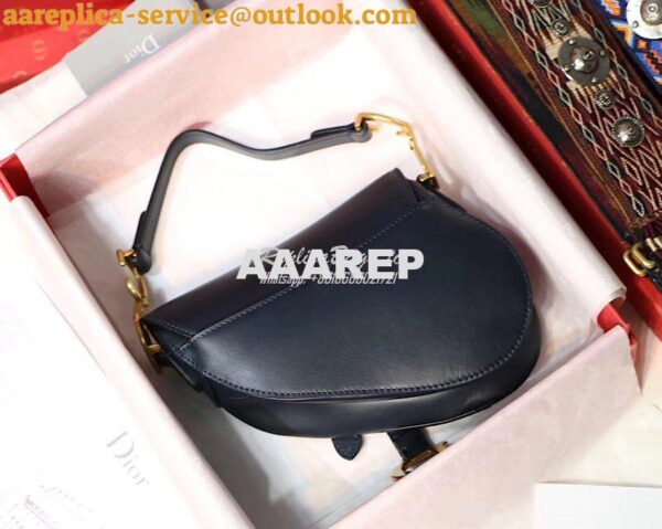 Replica Dior Saddle Bag in Calfskin Blue 13