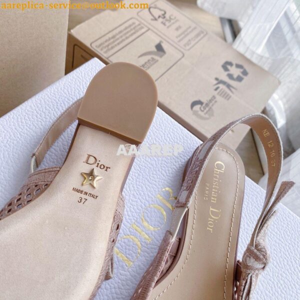 Replica Dior J'adior Slingback Pump Black Nude Embroidery KCP882 8