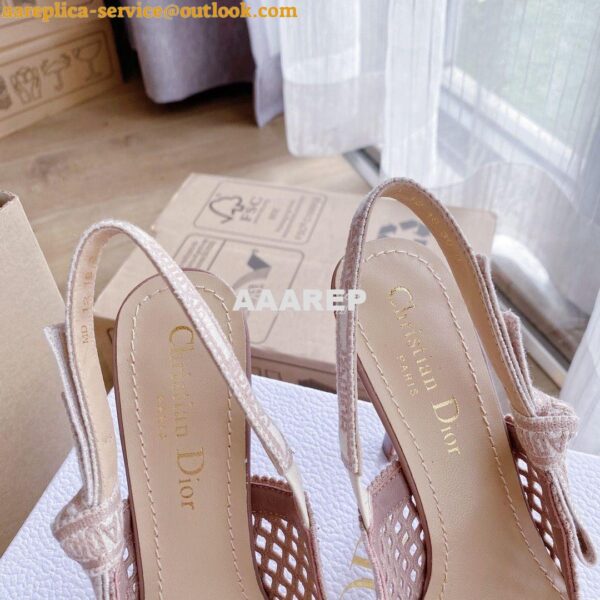 Replica Dior J'adior Slingback Pump Black Nude Embroidery KCP882 15