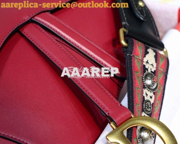 Replica Dior Saddle Bag in Calfskin Red 8