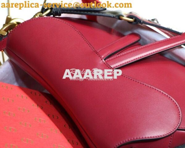 Replica Dior Saddle Bag in Calfskin Red 9