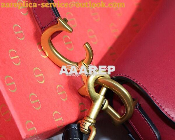 Replica Dior Saddle Bag in Calfskin Red 10