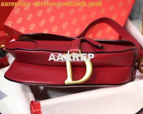 Replica Dior Saddle Bag in Calfskin Red 11