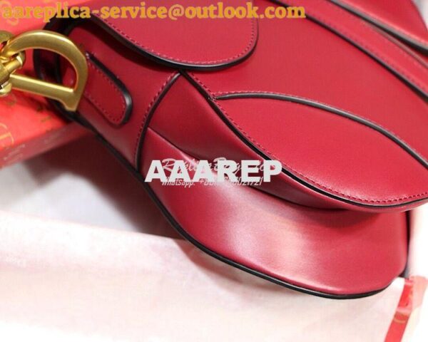 Replica Dior Saddle Bag in Calfskin Red 17