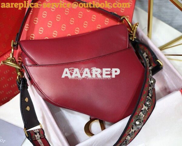 Replica Dior Saddle Bag in Calfskin Red 18