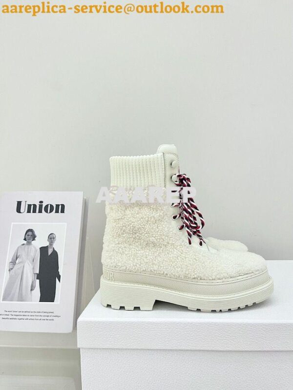 Replica Dior Hike Ankle Boot Calfskin and Shearling KDI811 5