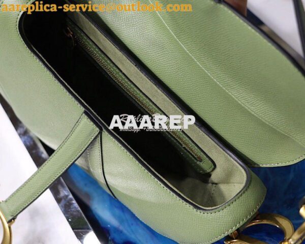 Replica Dior Saddle Bag in Grained Calfskin Matcha Green 11