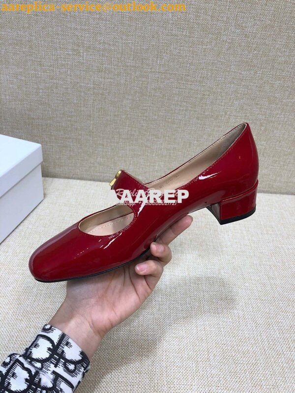 Replica Dior Mary Jane Ballet Pump Patent Calfskin KCB651 Red 6