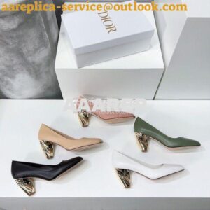 Replica Dior Rhodes Pump in Black Calfskin KCP925 2