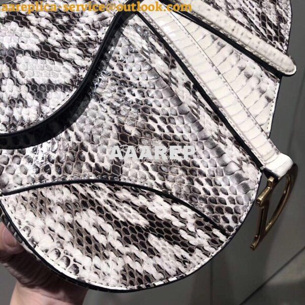 Replica Dior Saddle Bag in Python Leather T3 8