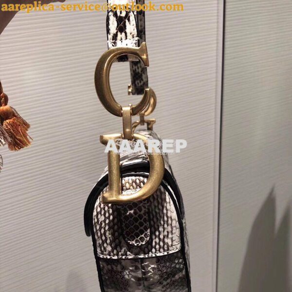 Replica Dior Saddle Bag in Python Leather T3 9