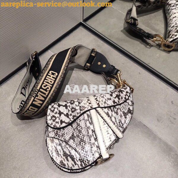 Replica Dior Saddle Bag in Python Leather T3 11