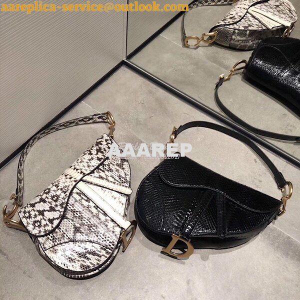 Replica Dior Saddle Bag in Python Leather T3 12